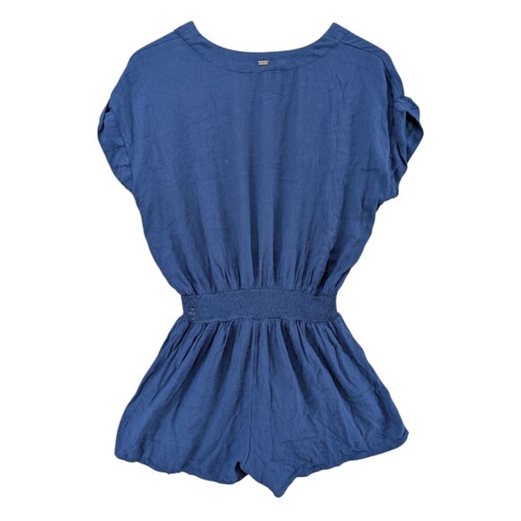 ONeill Clyde Romper Womens Blue Viscose V Neck 2" Swim Cover Up Size S - Picture 2 of 9